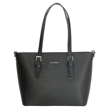 Shopper 33x23cm in Schwarz mit Reißverschluss - leder-accessoires.com