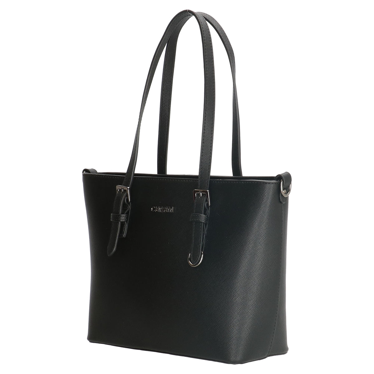 Shopper 33x23cm in Schwarz mit Reißverschluss - leder-accessoires.com