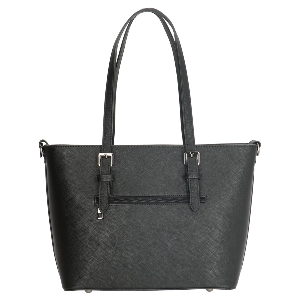 Shopper 33x23cm in Schwarz mit Reißverschluss - leder-accessoires.com
