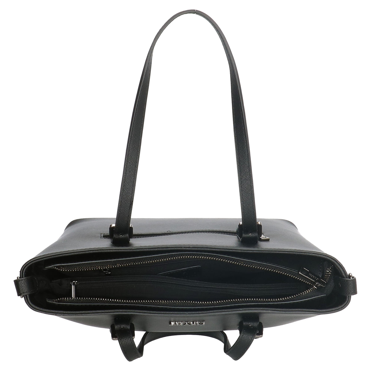 Shopper 33x23cm in Schwarz mit Reißverschluss - leder-accessoires.com