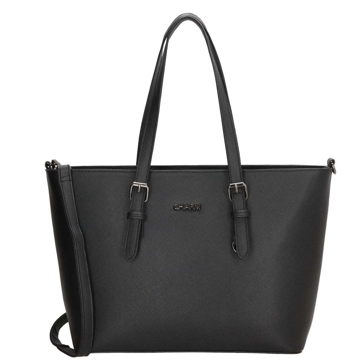 Shopper 41x27cm in Schwarz mit Reißverschluss - leder-accessoires.com