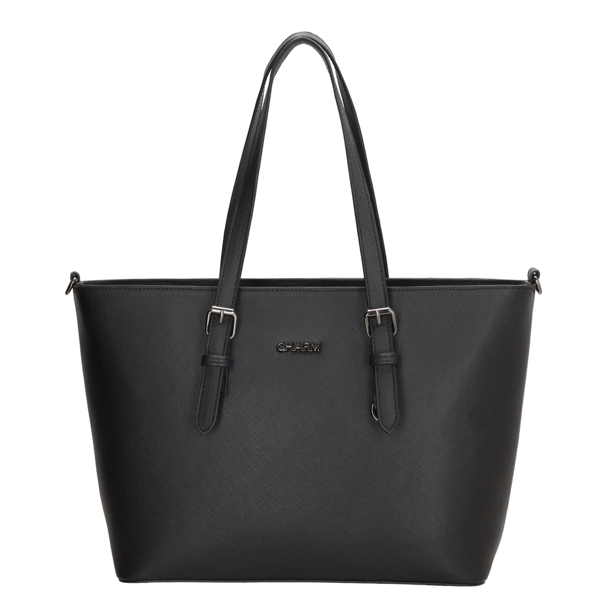 Shopper 41x27cm in Schwarz mit Reißverschluss - leder-accessoires.com