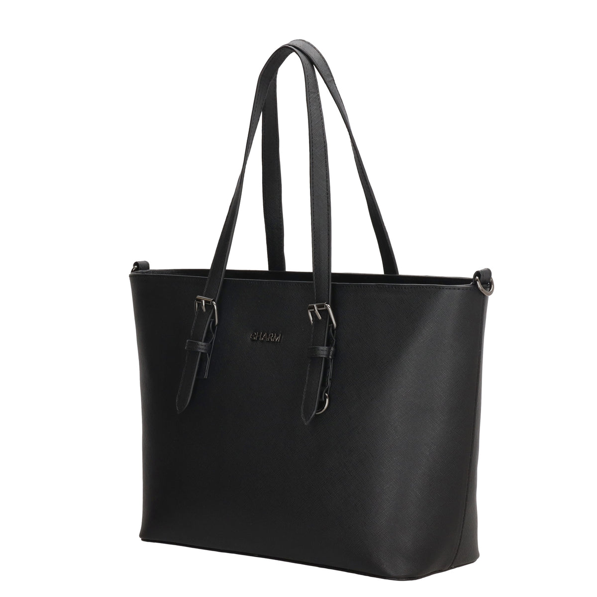 Shopper 41x27cm in Schwarz mit Reißverschluss - leder-accessoires.com