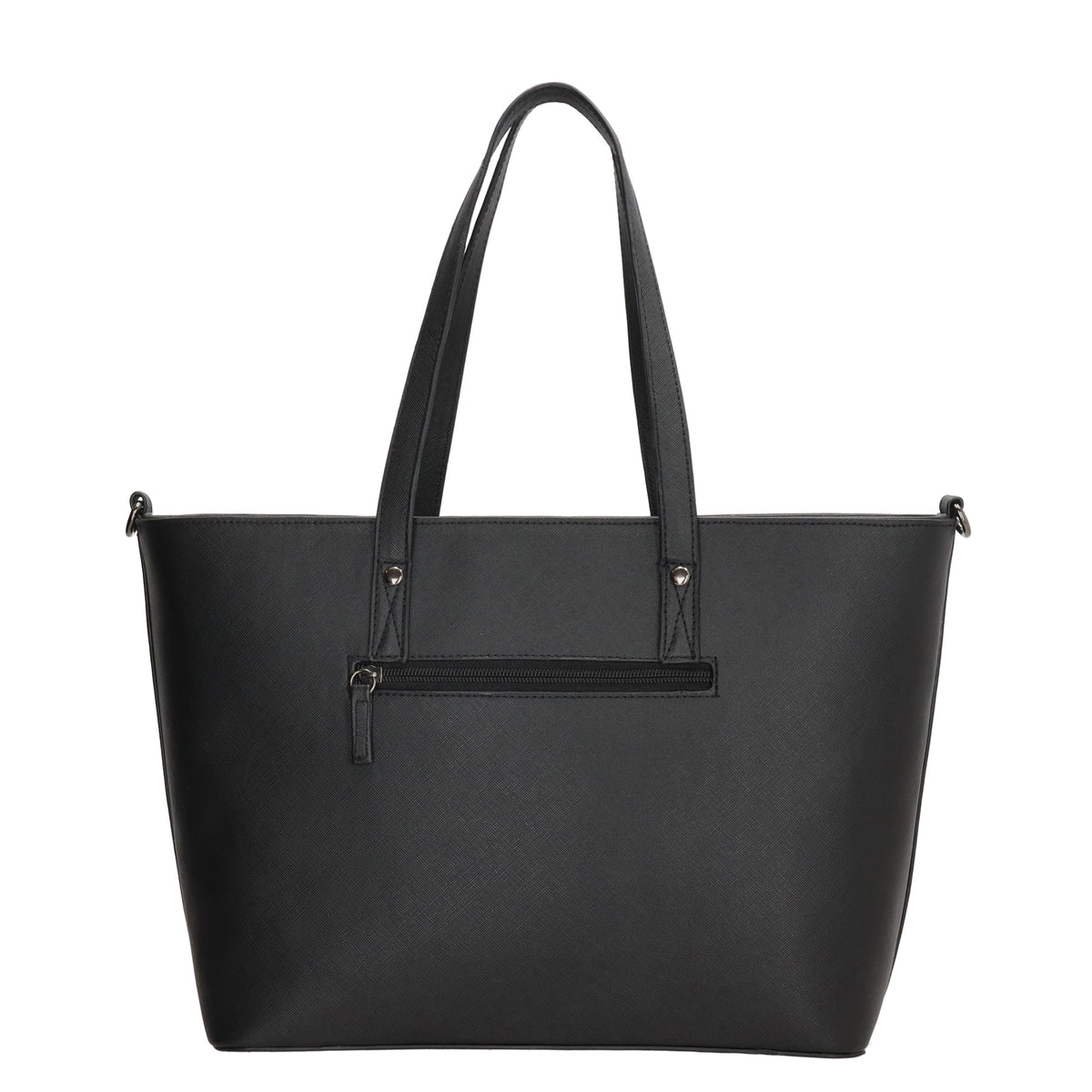 Shopper 41x27cm in Schwarz mit Reißverschluss - leder-accessoires.com