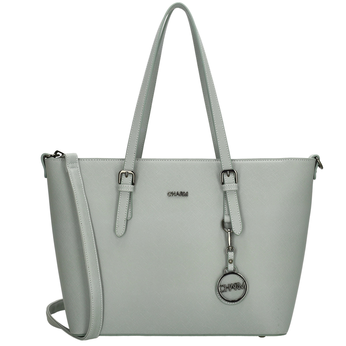 Shopper 41x27cm in Mint mit Reißverschluss - leder-accessoires.com