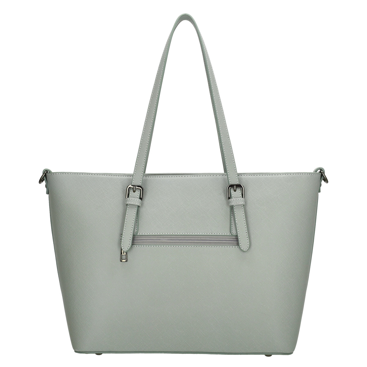 Shopper 41x27cm in Mint mit Reißverschluss - leder-accessoires.com