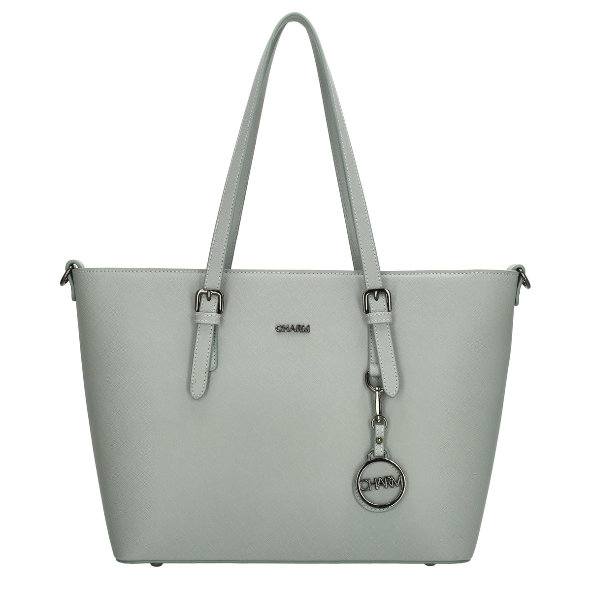 Shopper 41x27cm in Mint mit Reißverschluss - leder-accessoires.com