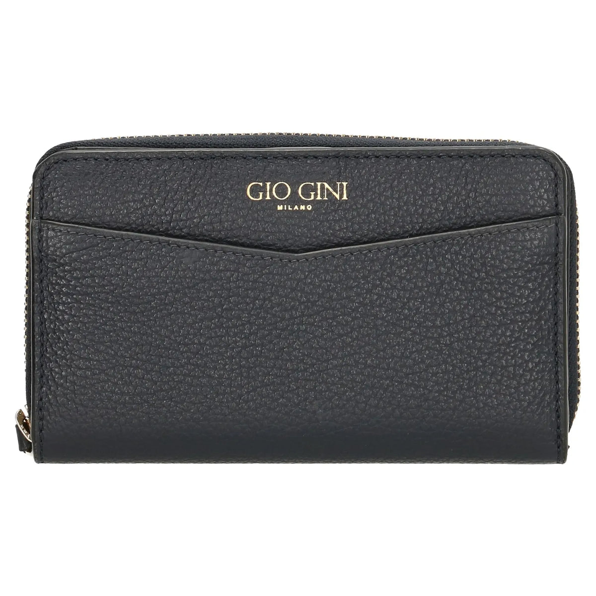 Lederbörse 16x10,5cm in Blau mit Reißverschluss- und Druckknopffach - leder-accessoires.com