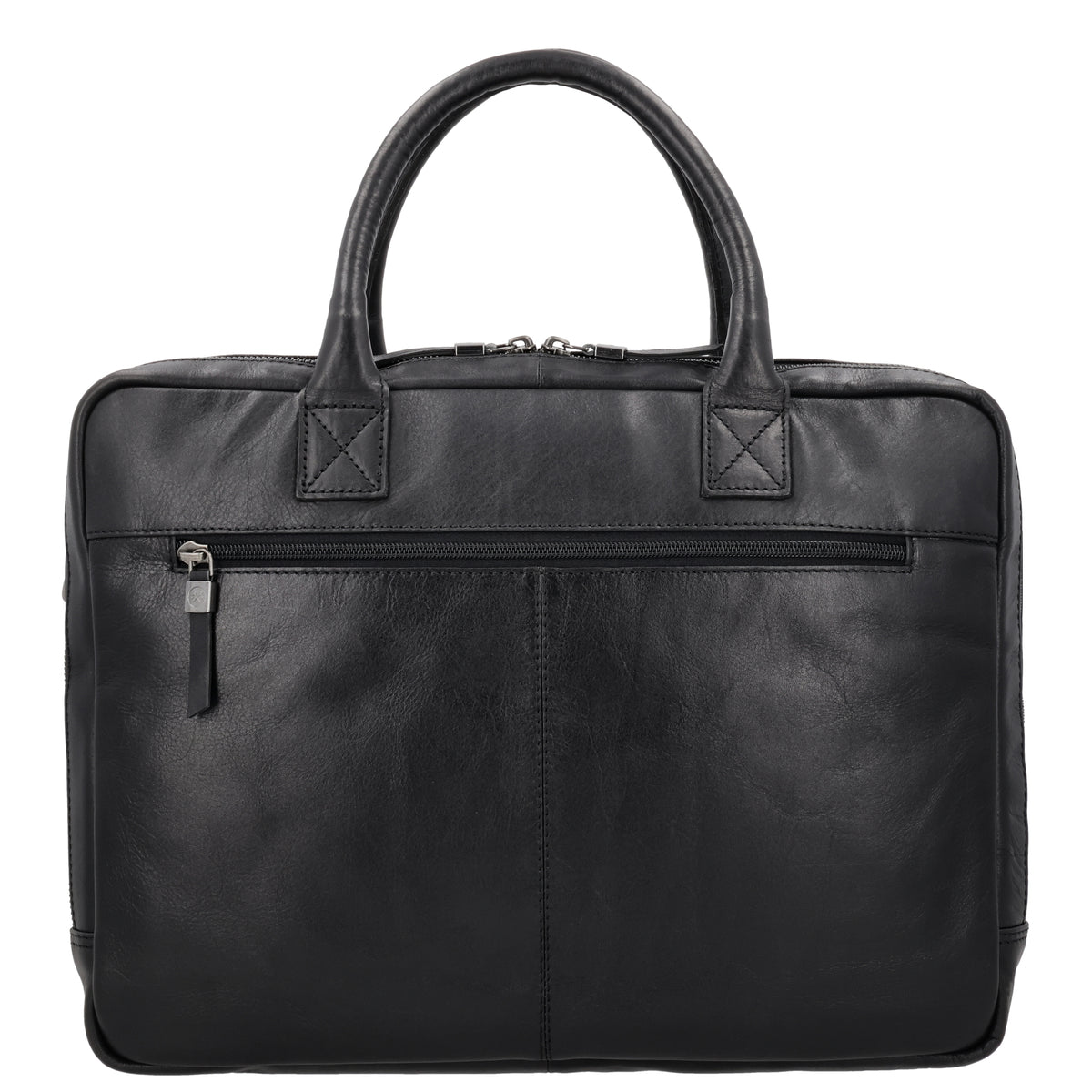 Business-| Laptoptasche 41x31x11cm in Schwarz mit Reißverschluss - leder-accessoires.com