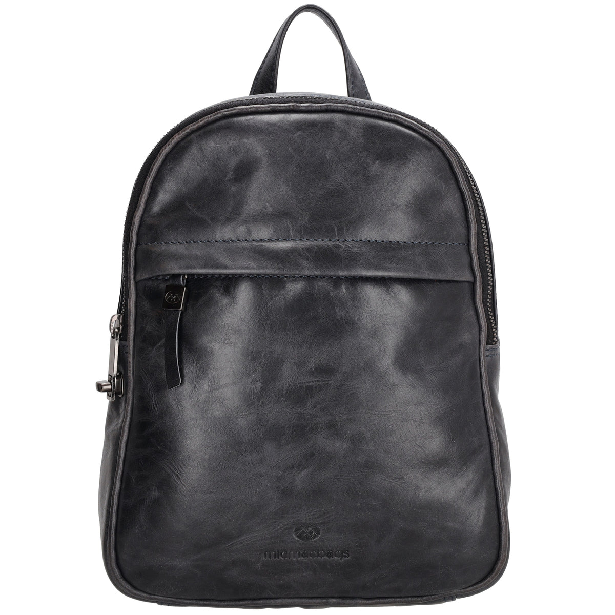 Rucksack 20x 27cm in Blau|Marine aus Leder - leder-accessoires.com