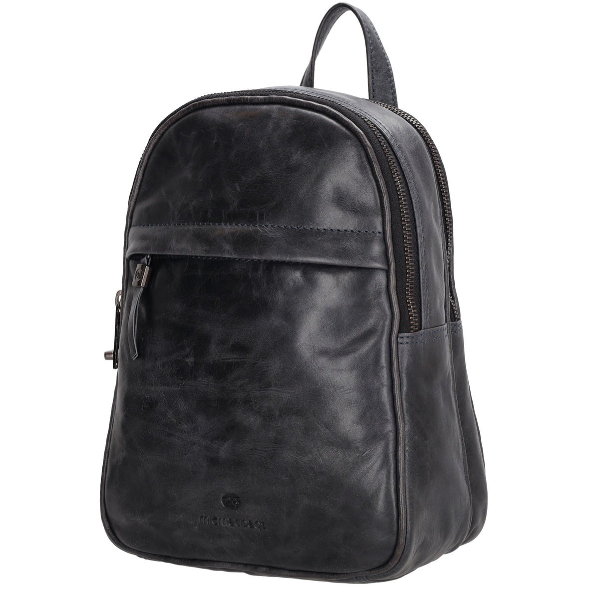 Rucksack 20x 27cm in Blau|Marine aus Leder - leder-accessoires.com
