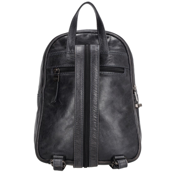 Rucksack 20x 27cm in Blau|Marine aus Leder - leder-accessoires.com