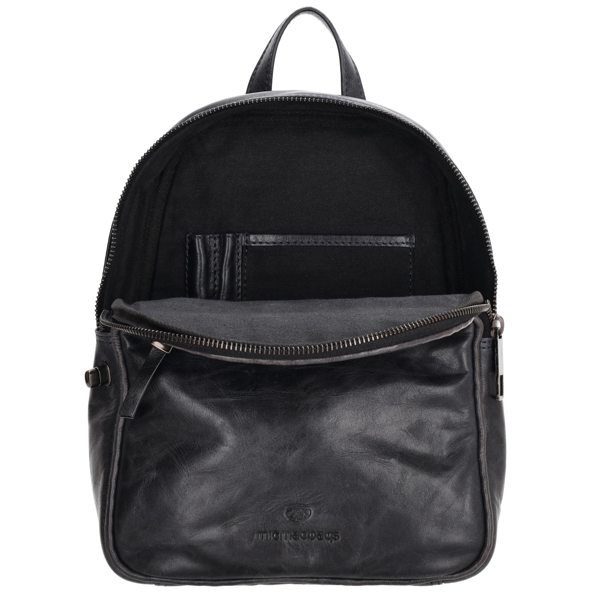 Rucksack 20x 27cm in Blau|Marine aus Leder - leder-accessoires.com