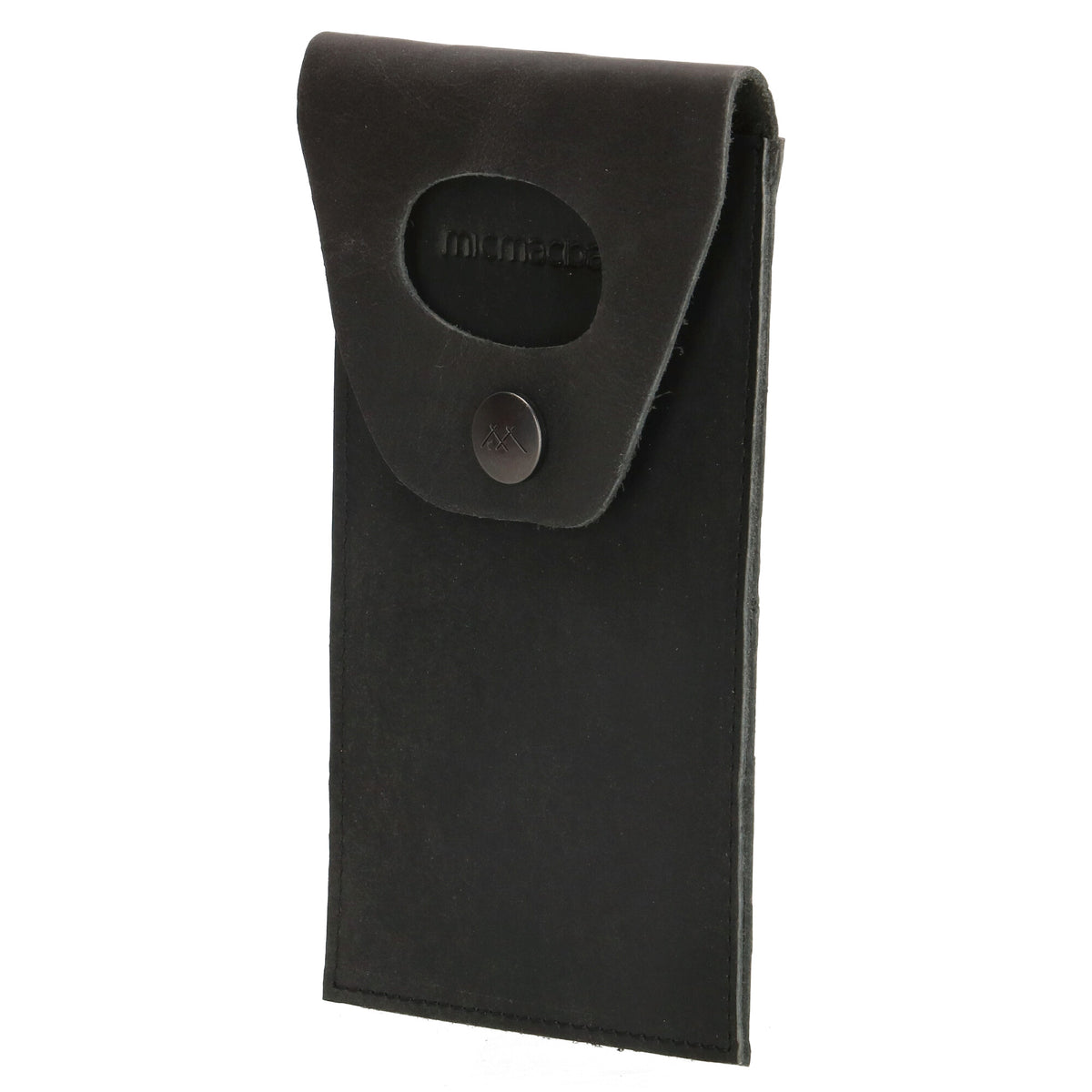 Handyhalter als Ladestation 10,5x16cm aus Leder in Schwarz - leder-accessoires.com