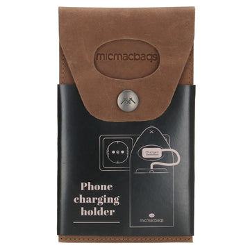 Handyhalter als Ladestation 10,5x16cm aus Leder in Cognac - leder-accessoires.com