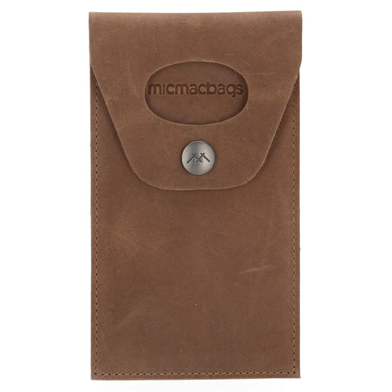 Handyhalter als Ladestation 10,5x16cm aus Leder in Cognac - leder-accessoires.com