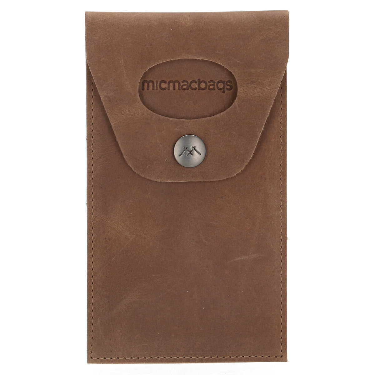 Handyhalter als Ladestation 10,5x16cm aus Leder in Cognac - leder-accessoires.com