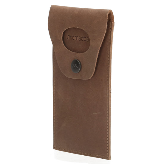 Handyhalter als Ladestation 10,5x16cm aus Leder in Cognac - leder-accessoires.com