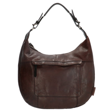 Beuteltasche 40 x 31cm in Braun mit Reißverschluss - leder-accessoires.com