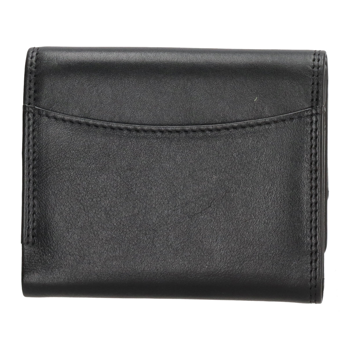 Lederbörse 10,5x8,5cm in Schwarz mit Überschlag und RFID-Schutz - leder-accessoires.com