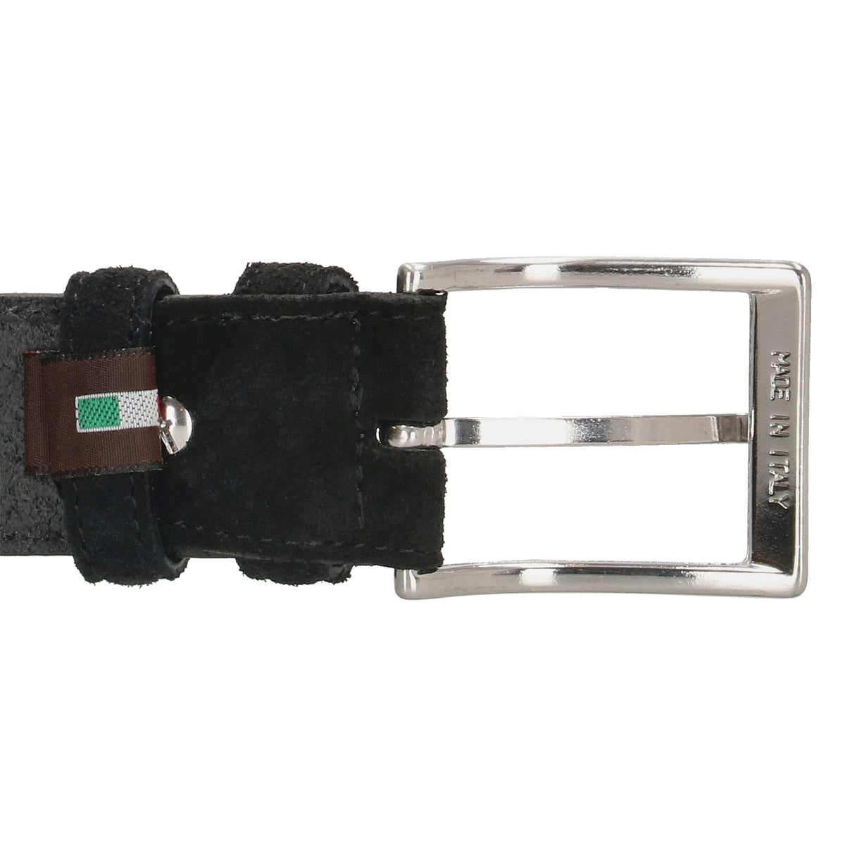 Schwarzer Veloursleder Gürtel 3,5cm breit – klassisch & business-tauglich - leder-accessoires.com