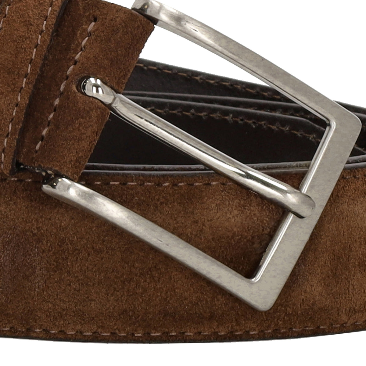 Veloursleder Gürtel 3,5cm breit in Cognac – stilvoll für Anzug & Chino - leder-accessoires.com