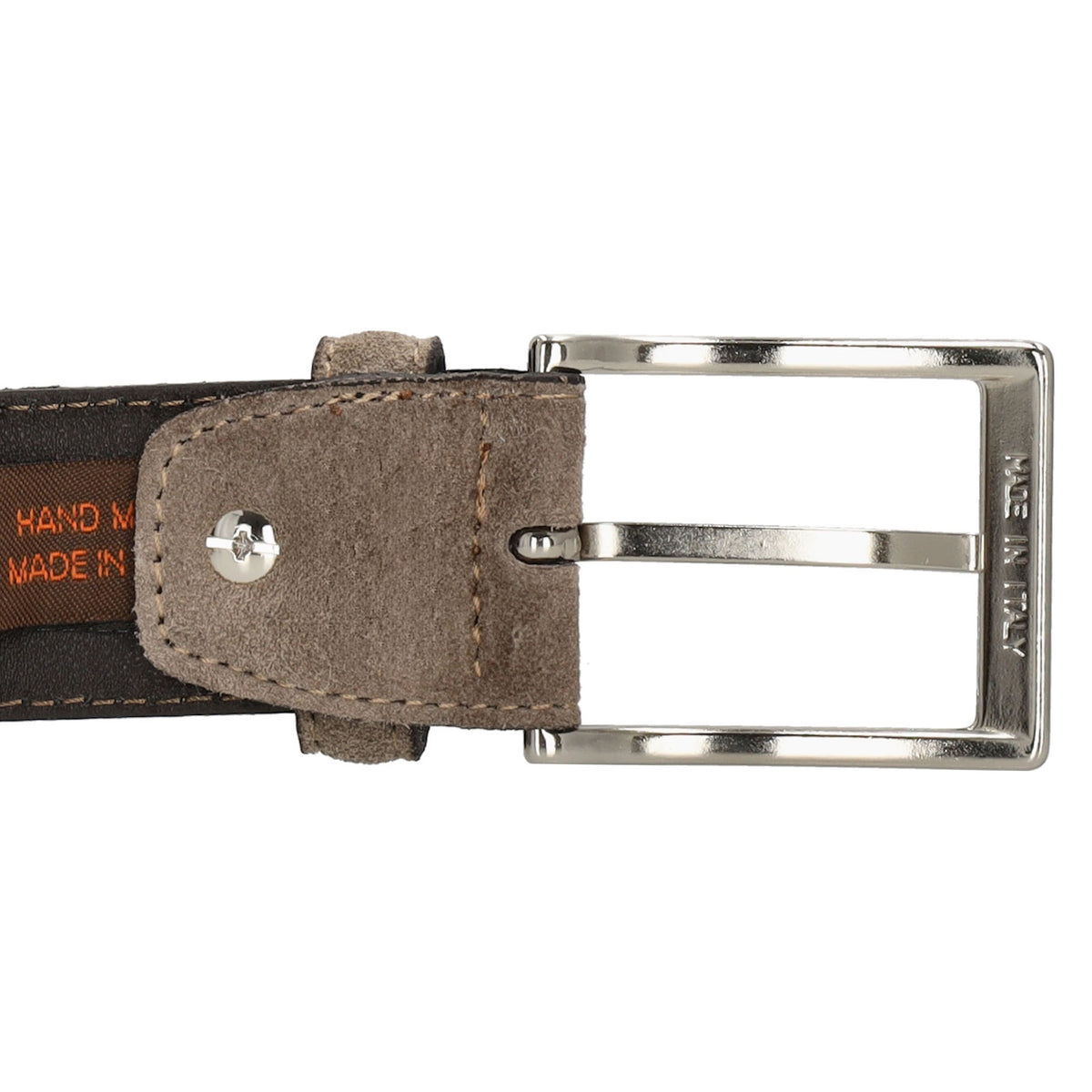 Moderner Veloursleder Gürtel 3,5cm breit in Taupe für elegante Looks - leder-accessoires.com