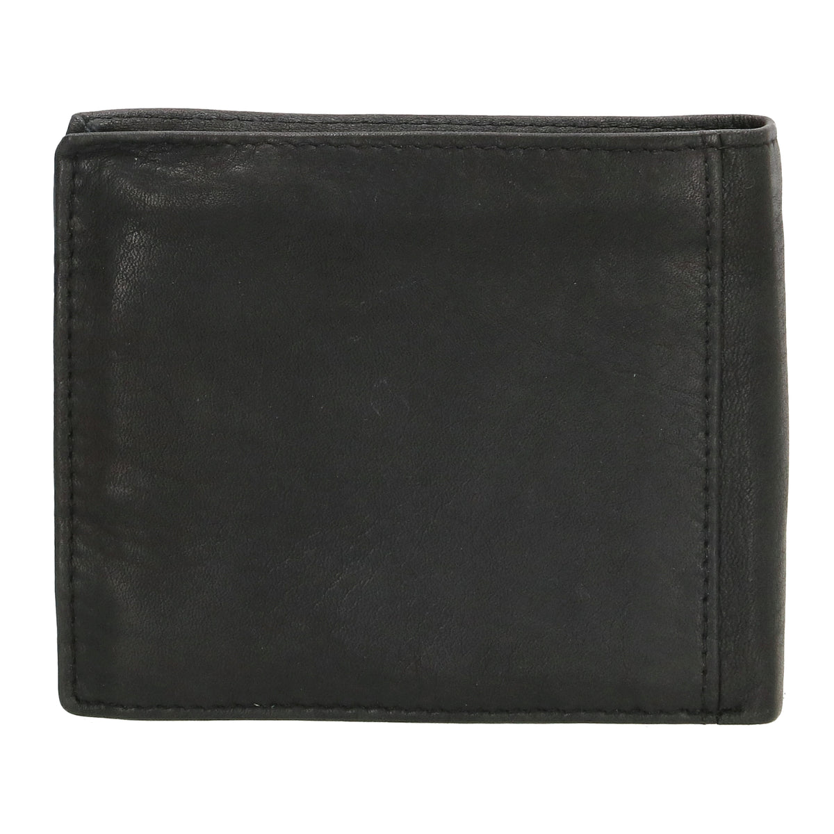 Lederbörse Querformat 11x9cm in Schwarz - leder-accessoires.com