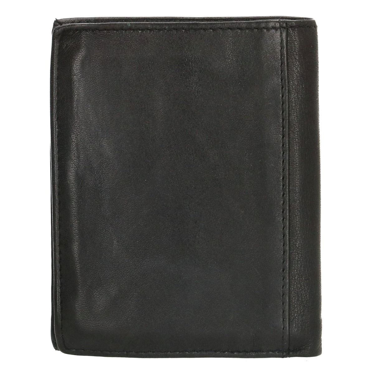 Geldbörse Hochformat 11,5 x 9,5cm mit Riegel in Schwarz aus Leder - leder-accessoires.com