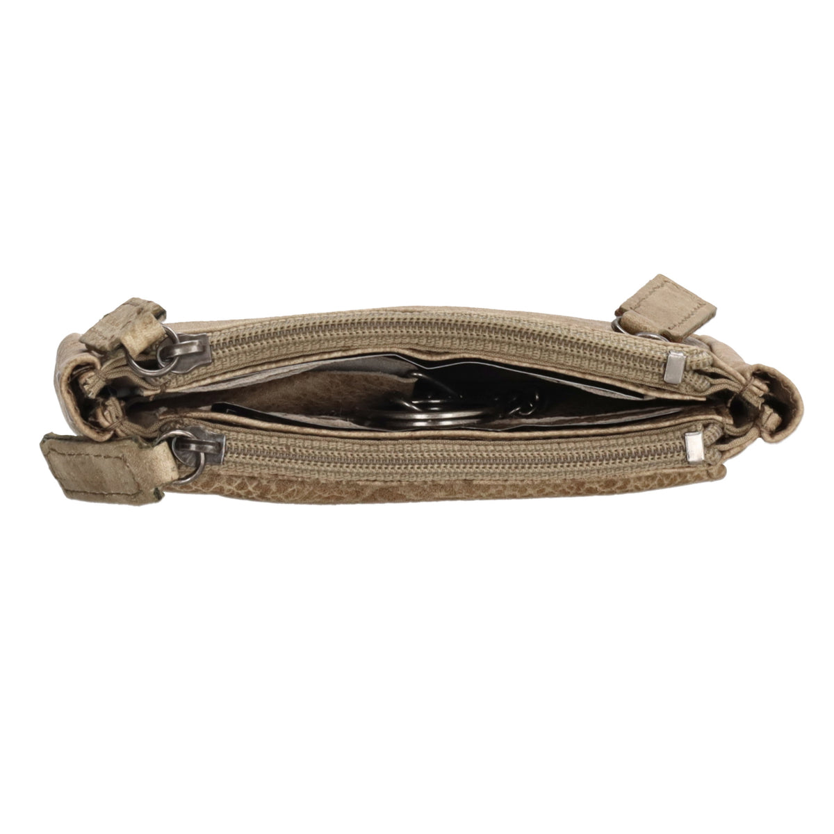 Schlüsseletui 13 x 7,5cm in Beige|Sand aus Leder - leder-accessoires.com