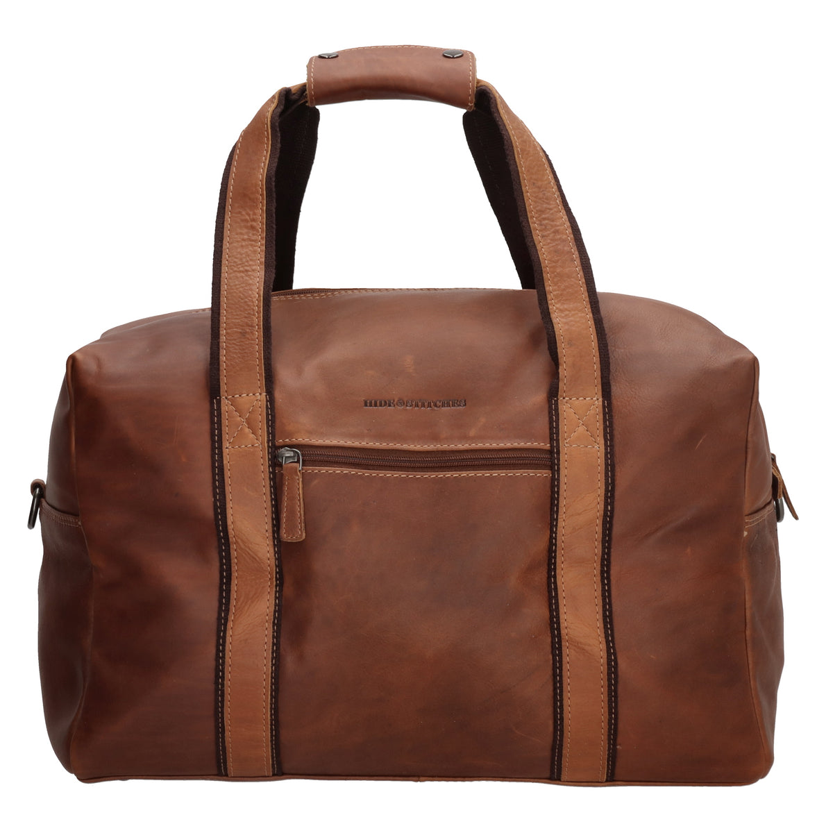 Reisetasche | Weekender 37 x 20 in Cognac aus Leder - leder-accessoires.com