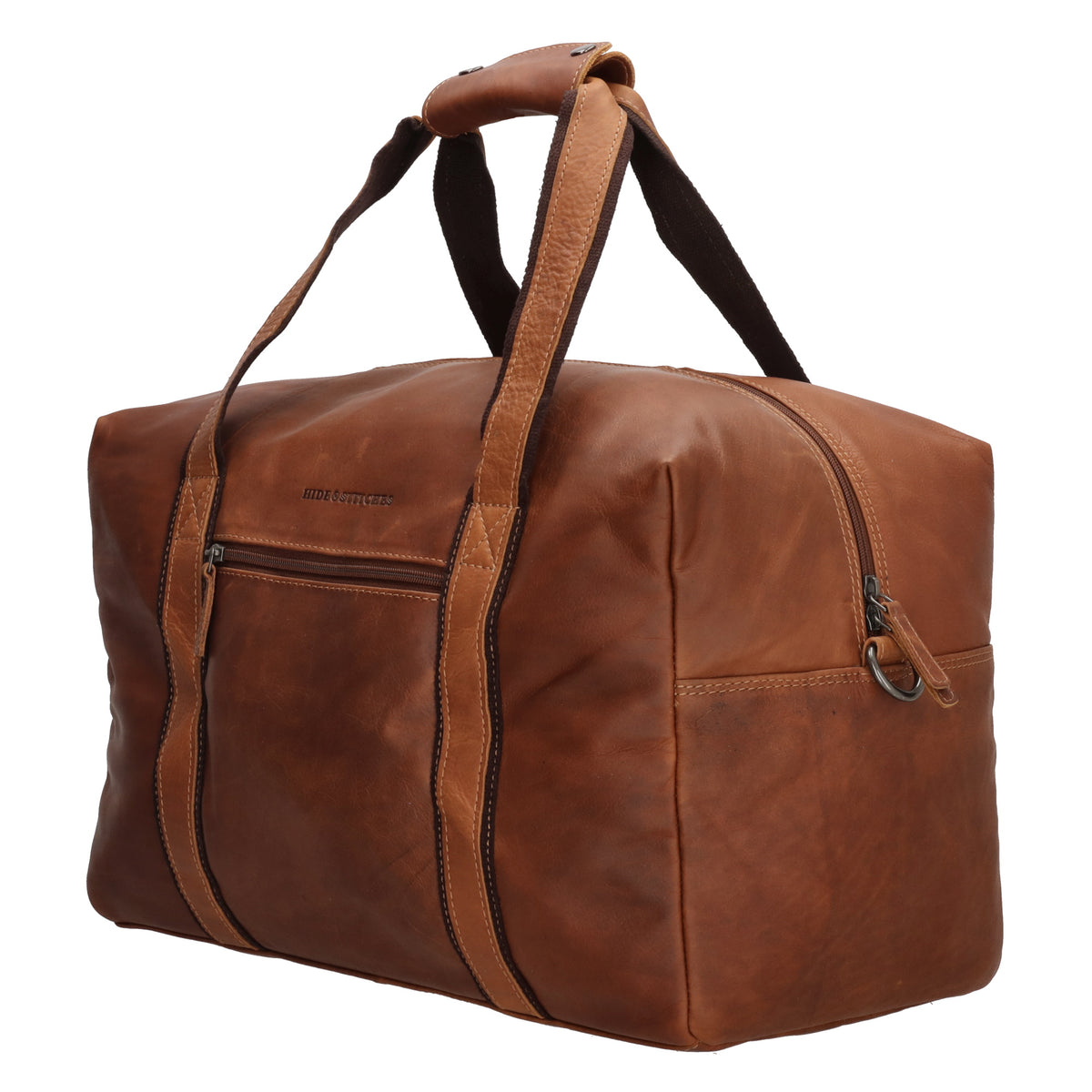 Reisetasche | Weekender 37 x 20 in Cognac aus Leder - leder-accessoires.com