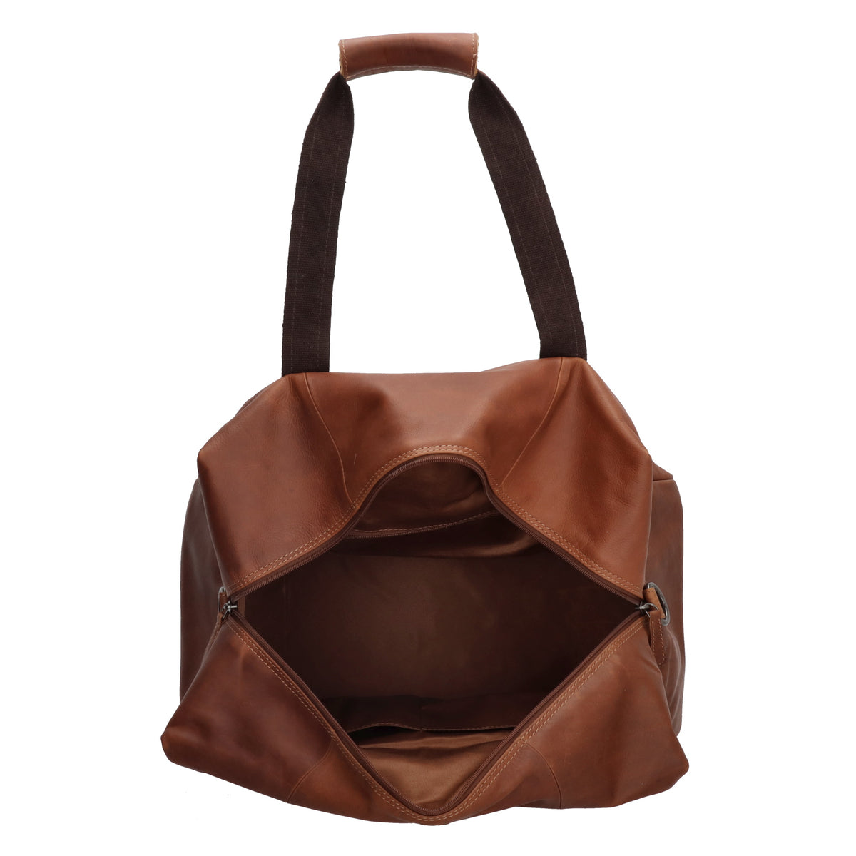 Reisetasche | Weekender 37 x 20 in Cognac aus Leder - leder-accessoires.com