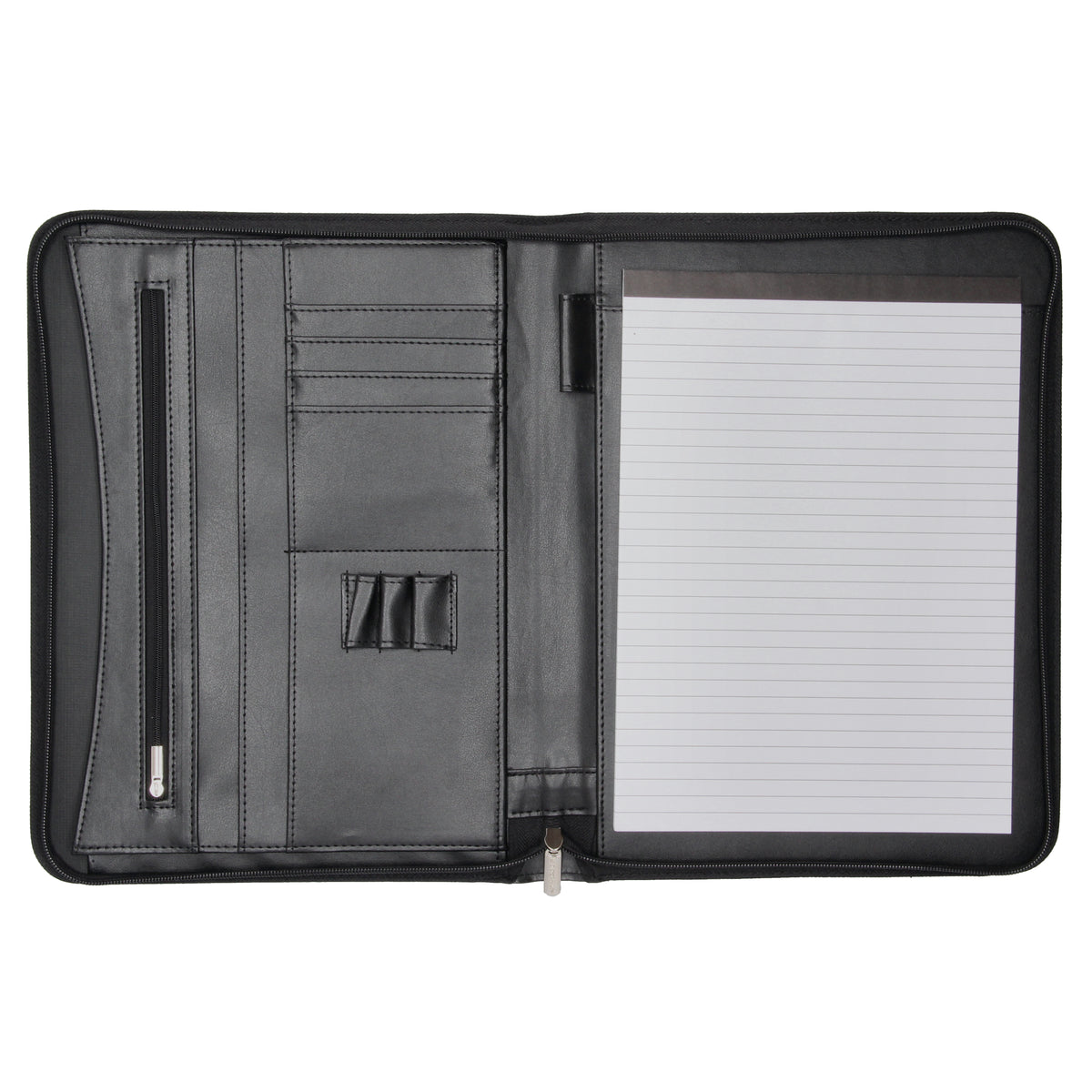 Dokumentenmappe|Organizer 27 x 35cm in Schwarz aus Leder - leder-accessoires.com