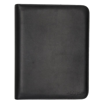 Dokumentenmappe|Organizer 27 x 35cm in Schwarz mit Metallklammer - leder-accessoires.com