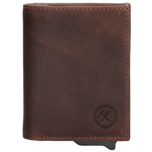 Kartenetui | Börse 11 x8,5cm in Dunkelbraun - leder-accessoires.com