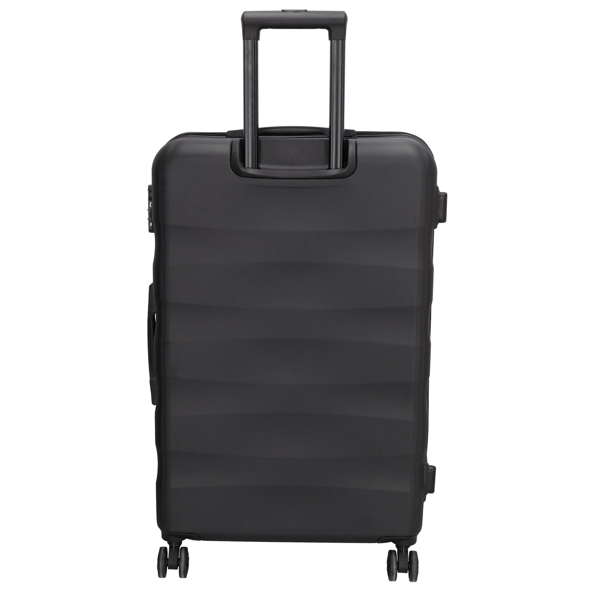 Hartschalen Kofferset in Schwarz 3-teilig aus ABS mit Schloss - leder-accessoires.com