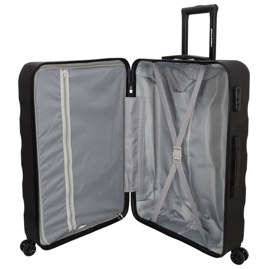 Hartschalen Kofferset in Blau 3-teilig aus ABS mit Rollen - leder-accessoires.com