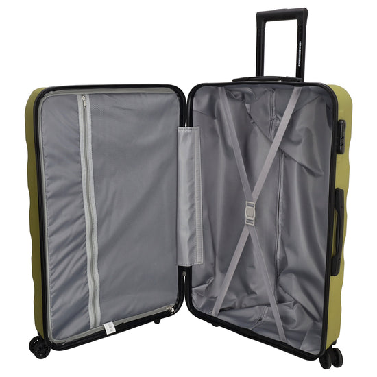 Hartschalen Kofferset in Olivgrün 3-teilig aus ABS - leder-accessoires.com