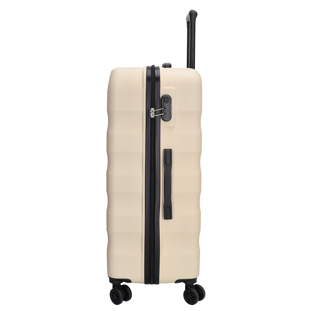 Hartschalen Kofferset in Beige 3-teilig aus ABS mit Rollen - leder-accessoires.com