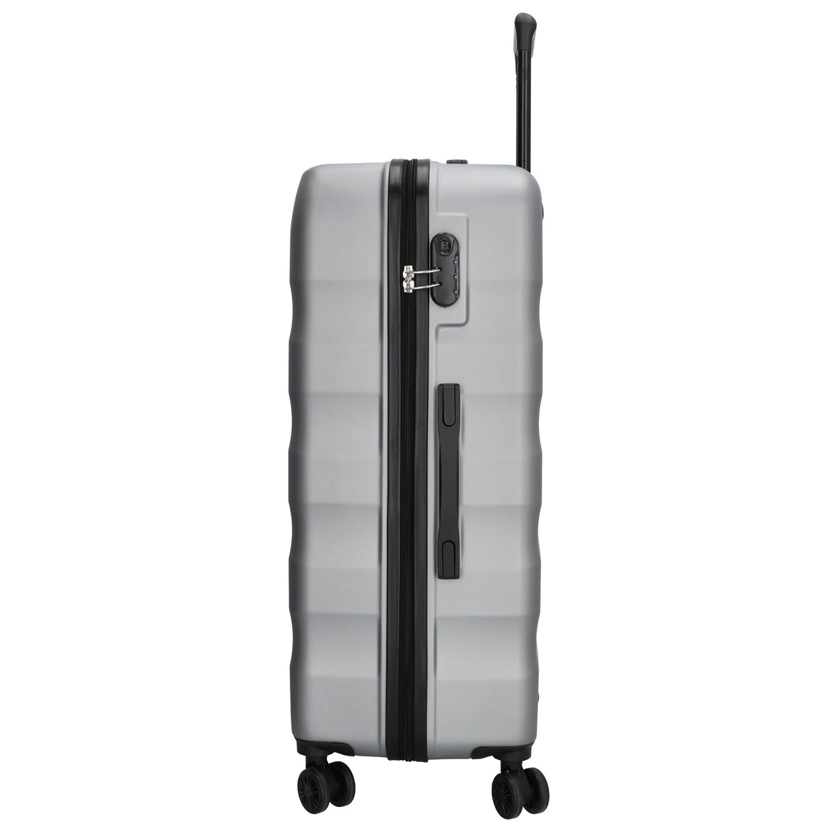 Hartschalen Kofferset in Silber 3-teilig aus ABS mit Schloss - leder-accessoires.com