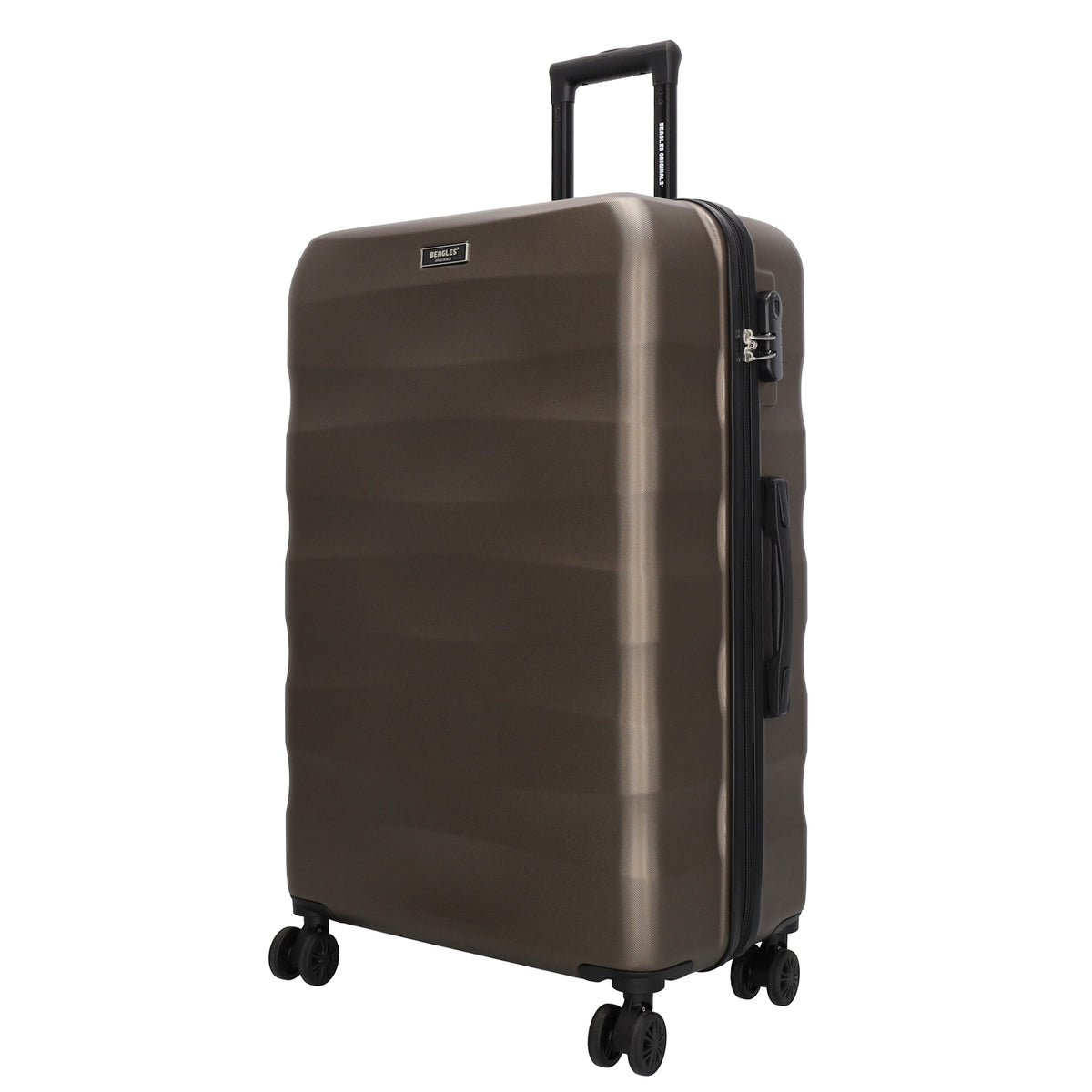 Hartschalen Kofferset in Bronze 3-teilig aus ABS mit Rollen - leder-accessoires.com