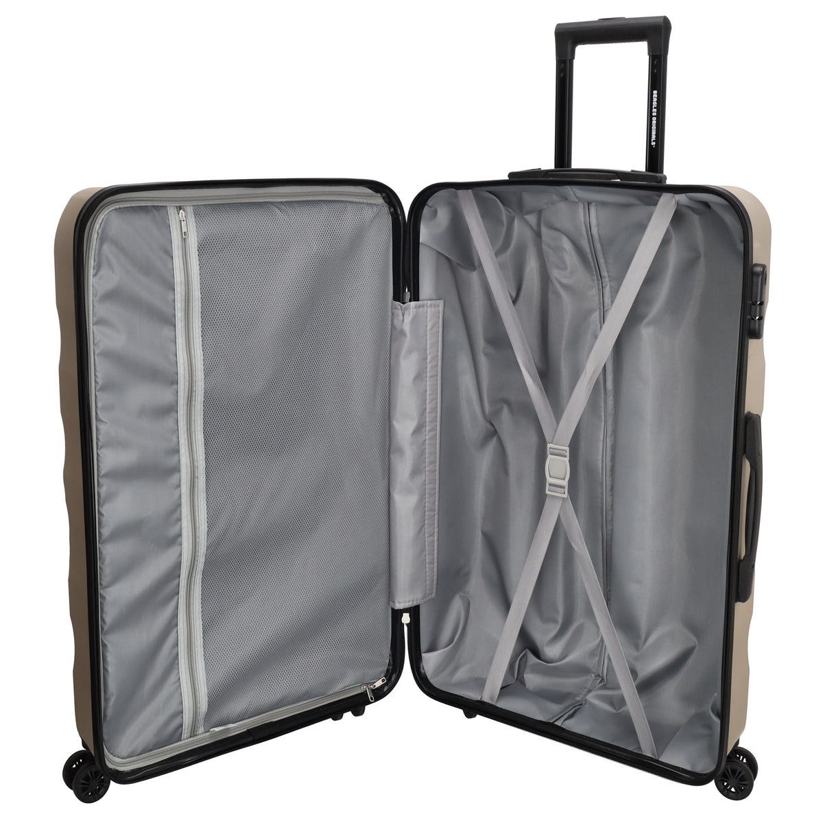 Hartschalen Kofferset in Champagner 3-teilig aus ABS - leder-accessoires.com