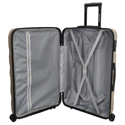 Hartschalen Kofferset in Champagner 3-teilig aus ABS - leder-accessoires.com