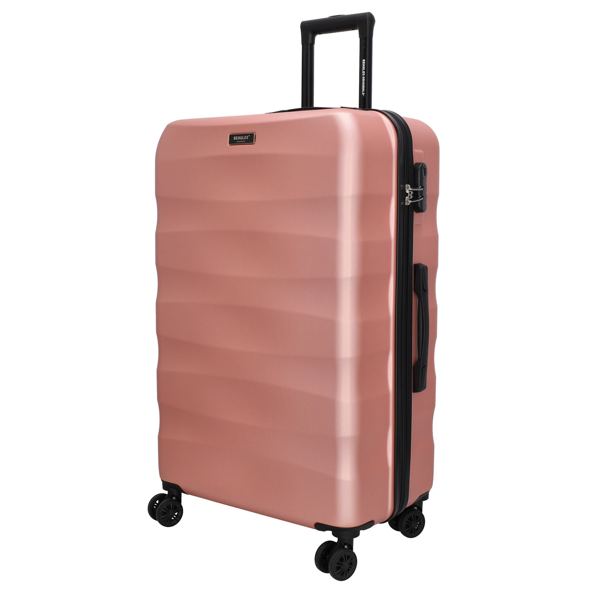 Hartschalen Kofferset in Rose Gold 3-teilig aus ABS - leder-accessoires.com