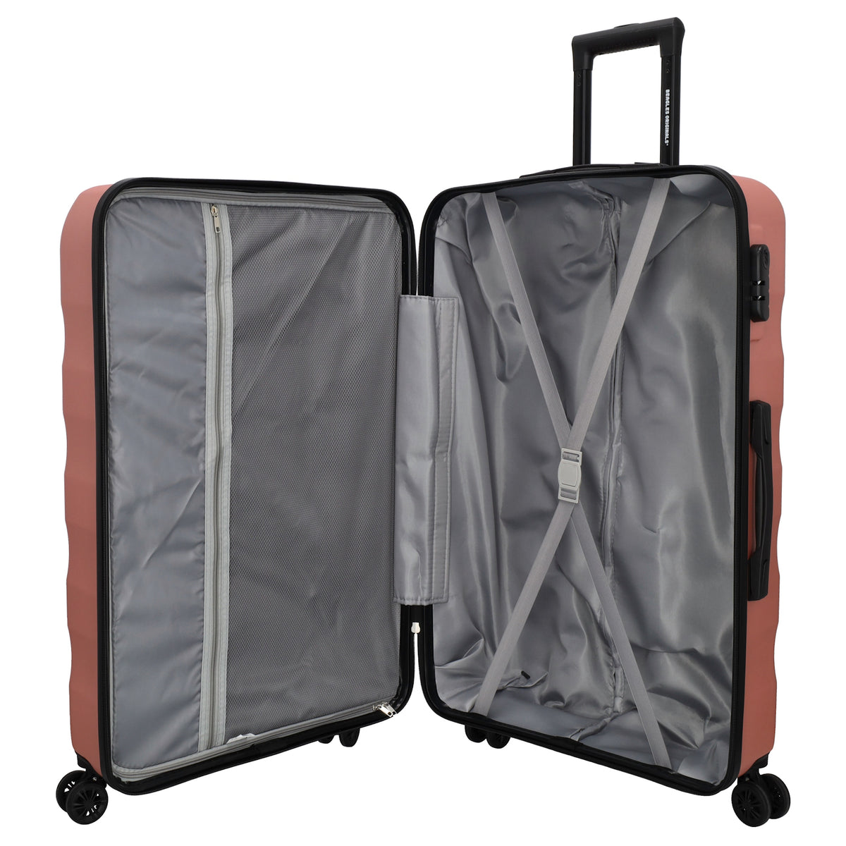 Hartschalen Kofferset in Rose Gold 3-teilig aus ABS - leder-accessoires.com
