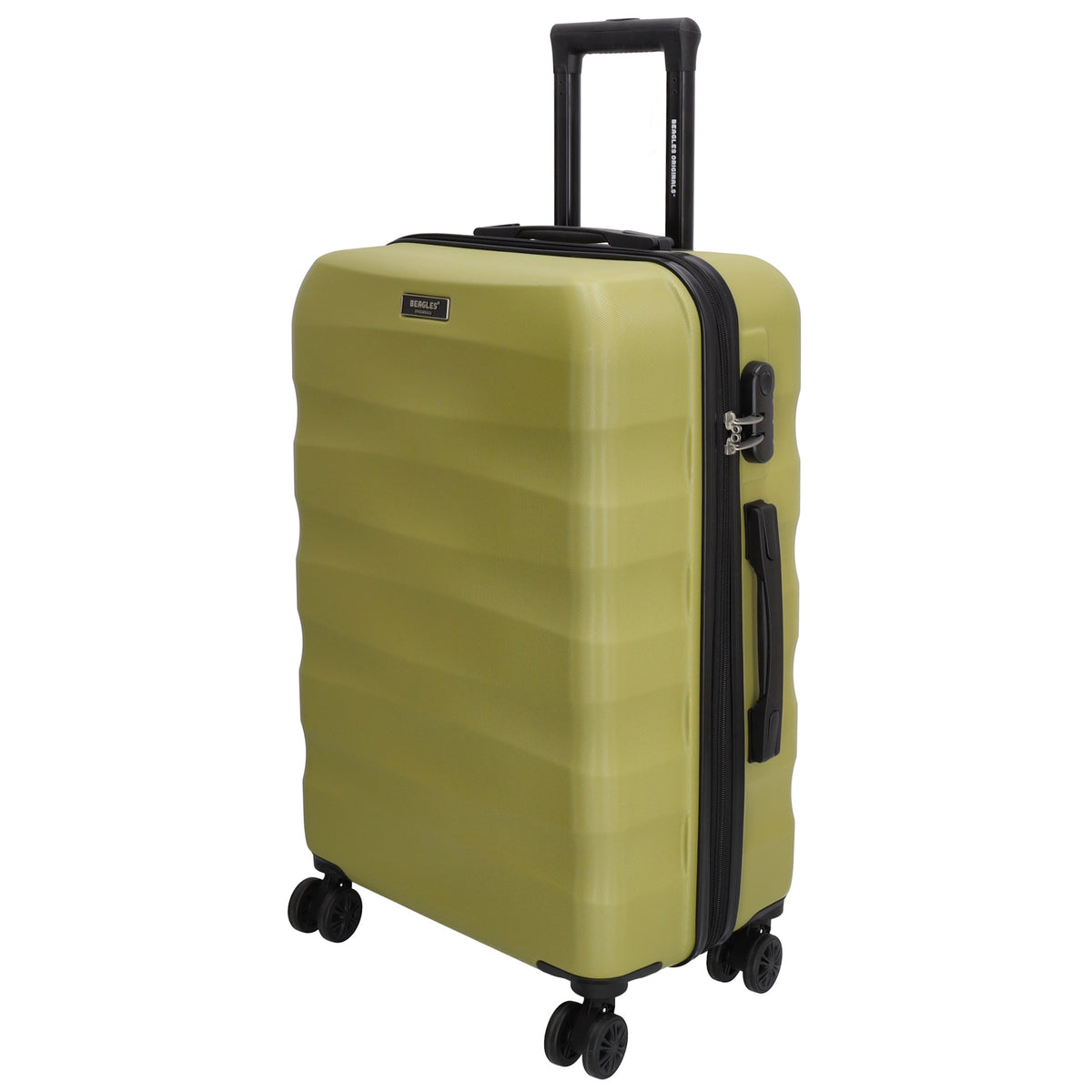 Reisetrolley 66cm in Olivgrün mit 4-Rad aus ABS - leder-accessoires.com