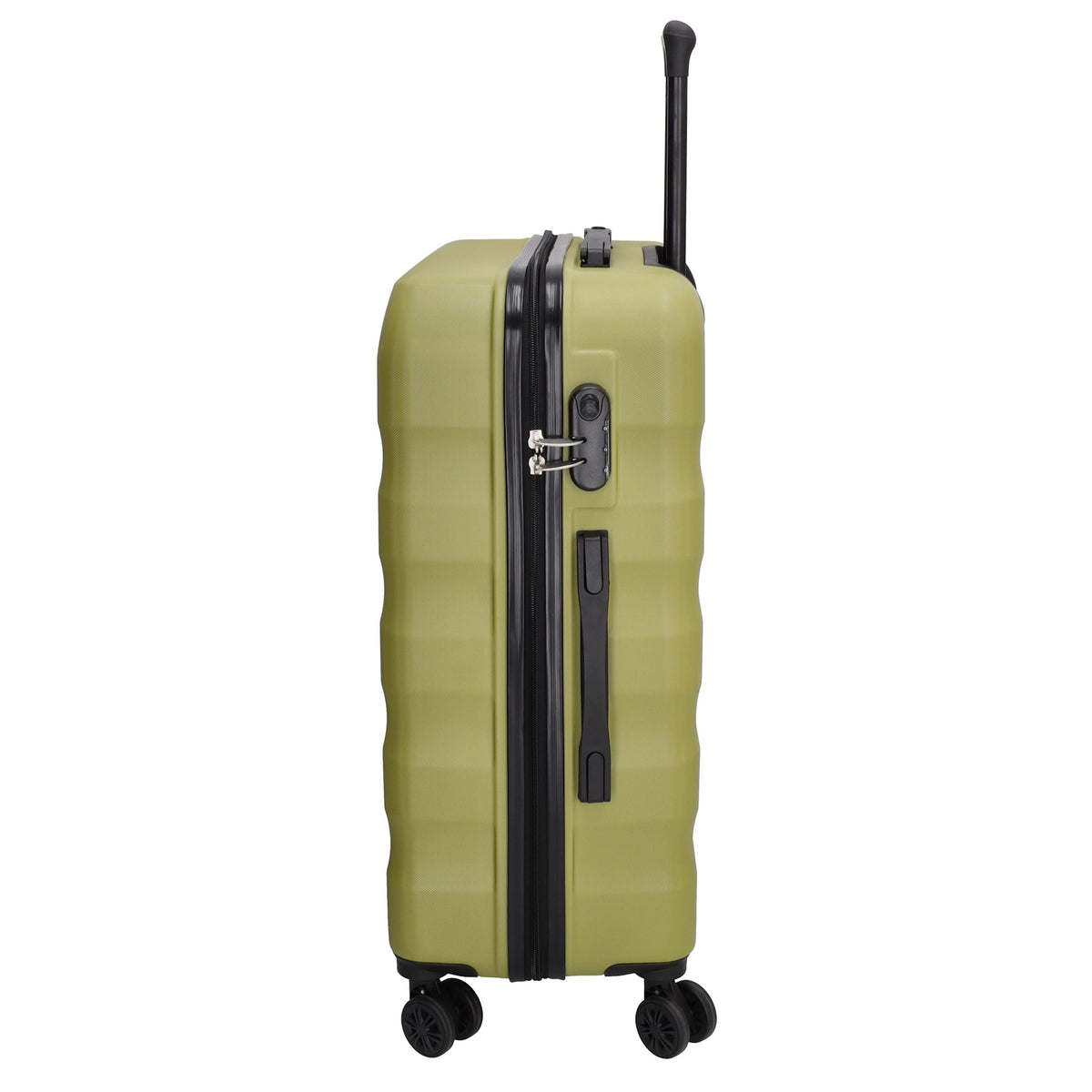 Reisetrolley 66cm in Olivgrün mit 4-Rad aus ABS - leder-accessoires.com