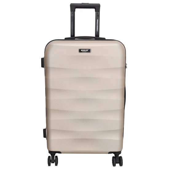 Reisetrolley 66cm in Champagner mit 4-Rad aus ABS - leder-accessoires.com