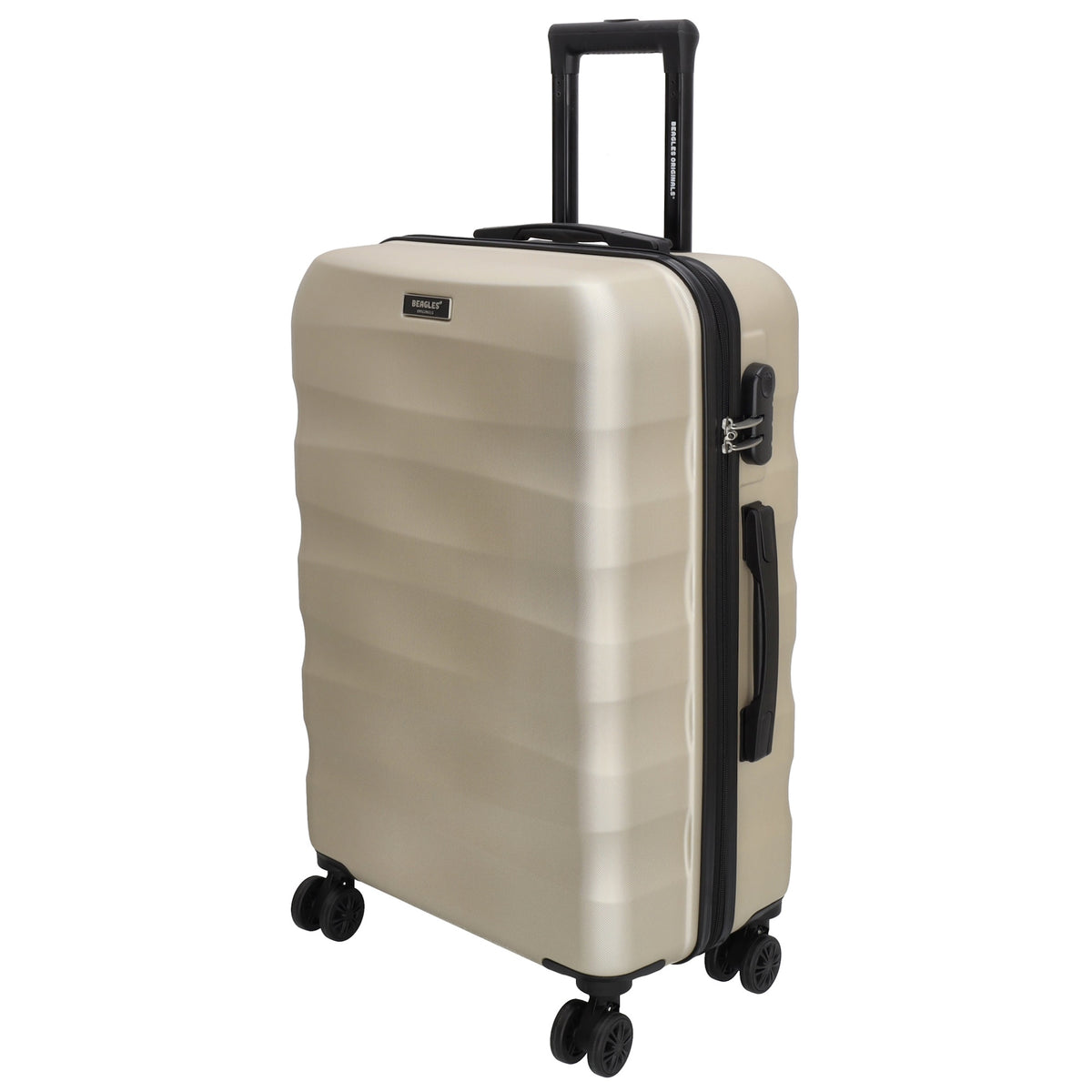 Reisetrolley 66cm in Champagner mit 4-Rad aus ABS - leder-accessoires.com